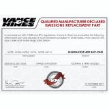 VANCE HINES ELIMINATOR 400 CHROME SLIP-ON MUFFLER WITH CHROME CAP HARLEY TOURING 17-19 - DECLARED EMISSIONS REPLACEMENT PART