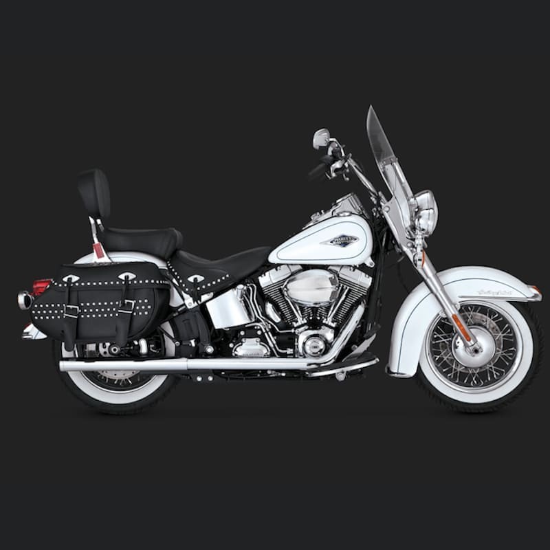 VANCE HINES SOFTAIL DUALS CHROME EXHAUST SYSTEM HARLEY SOFTAIL 12-17