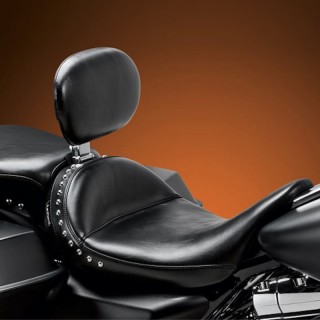 LE PERA MONTEREY SOLO SMOOTH SEAT WITH BACKREST HARLEY TOURING 08-21