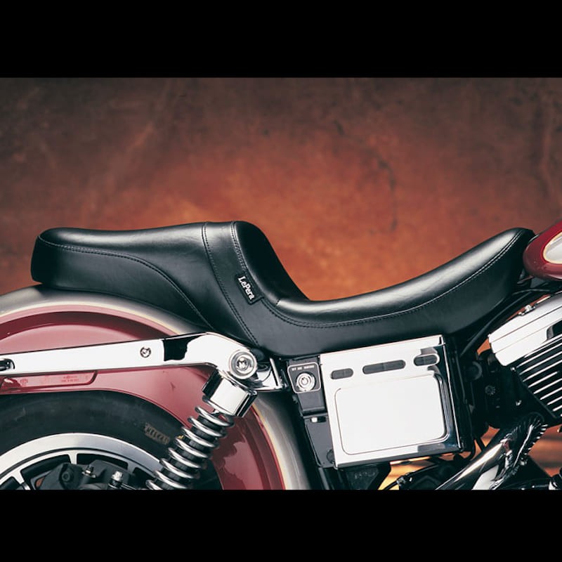 Le Pera L-828 Smooth Black Daytona Sport Low Profile Solo Seat Harley FXR 82-00