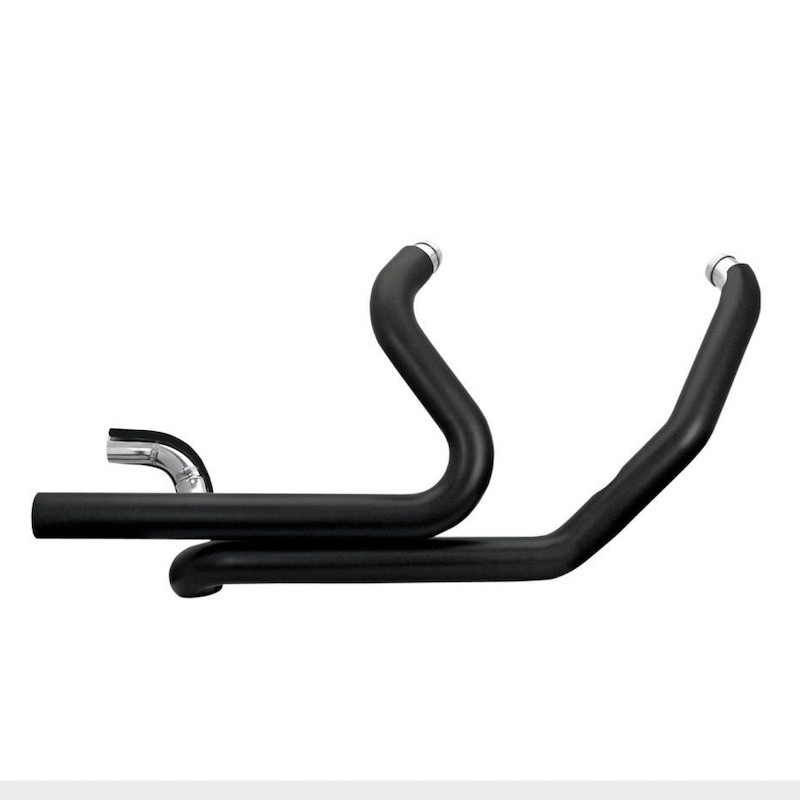 S&S POWER TUNE DUAL BLACK HEADPIPES  HARLEY TOURING