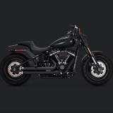 VANCE & HINES BIG SHOTS STAGGERED BLACK EXHAUST HARLEY SOFTAIL 2018-2021 - SIDE