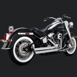 VANCE & HINES BIG SHOTS STAGGERED CHROME EXHAUST HARLEY SOFTAIL 2018-2021