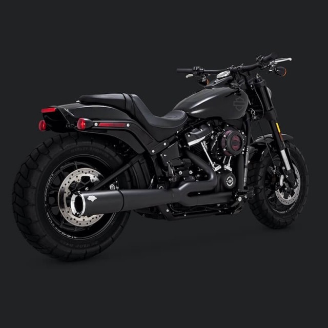 VANCE & HINES PRO PIPE BLACK EXHAUST FOR HARLEY SOFTAIL 2018-2021