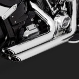 VANCE HINES SHORTSHOTS STAGGERED CHROME EXHAUST SOFTAIL FAT BOY,KING,BREAKOUT - DETAIL