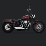 VANCE HINES SHORTSHOTS STAGGERED CHROME EXHAUST SOFTAIL 2018-2021 - SIDE