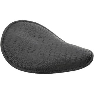 DRAG SPECIALTIES SMALL LOW PROFILE SPRING SEAT ALLIGATOR BLACK LEATHER