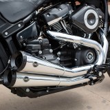 S&S GRAND NATIONAL CHROME EXHAUST HARLEY SOFTAIL 18-21 - DETAIL