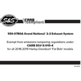 S&S GRAND NATIONAL BLACK EXHAUST HARLEY SOFTAIL FAT BOB 18-21 - CARB