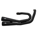 S&S GRAND NATIONAL BLACK EXHAUST HARLEY SOFTAIL FAT BOB 18-21