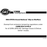 S&S GRAND NATIONAL SLIP-ON CHROME MUFFLERS SOFTAIL HERITAGE/DELUXE 18-21 - CARB APPROVAL