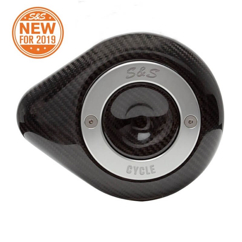 TEARDROP CARBON COVER FOR S&S STEALTH AIR CLEANER