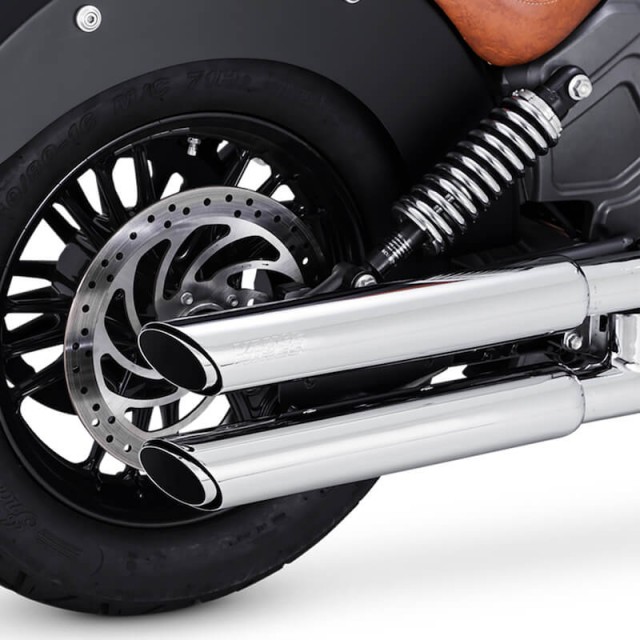 VANCE HINESTWIN SLASH SLIP-ONS CHROME INDIAN SCOUT 2015-2021 - EXHAUST