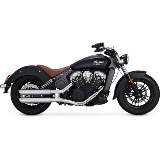 VANCE HINESTWIN SLASH SLIP-ONS CHROME INDIAN SCOUT 2015-2021 - SIDE