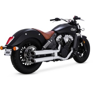 VANCE HINESTWIN SLASH SLIP-ONS CHROME INDIAN SCOUT 2015-2021