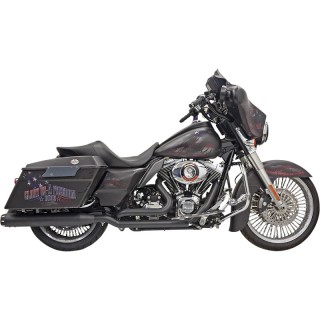 BASSANI XHAUST TRUE-DUAL DOWN UNDER CHROME EXHAUST FOR HARLEY TOURING 09-16