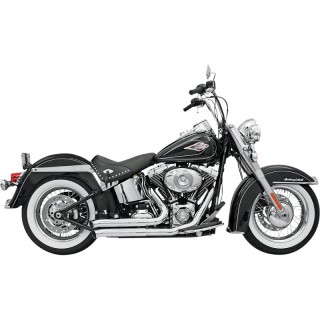 BASSANI XHAUST FIRESWEEP TURN OUT CHROME EXHAUST HARLEY SOFTAIL 2000-2017