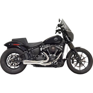 BASSANI XHAUST ROAD RAGE THE RIPPER 2 INTO 1 SHORT CHROME EXHAUST SOFTAIL 18-21