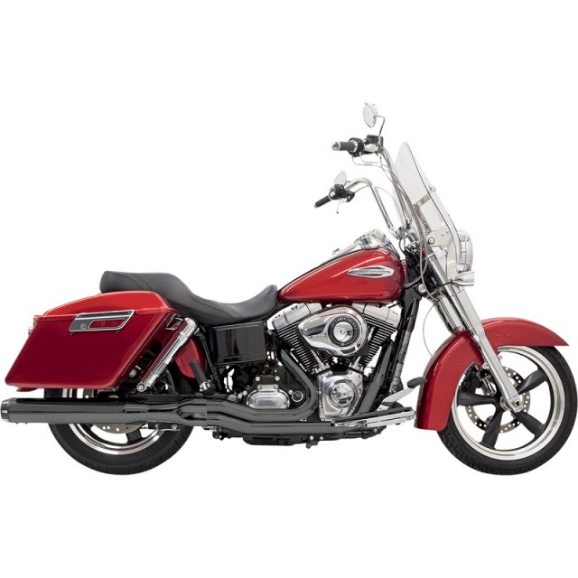 BASSANI XHAUST ROAD RAGE 2 IN 1 LONG BLACK EXHAUST DYNA SWITCHBACK 12-16