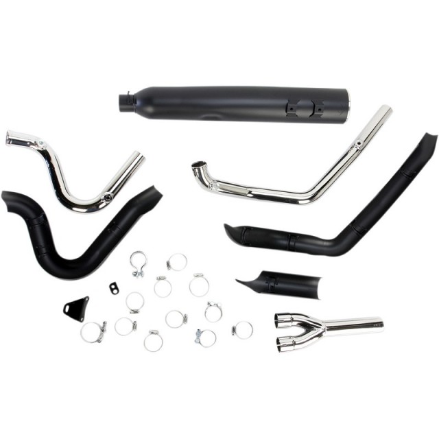 COBRA POWERPRO 2-IN-1 BLACK EXHAUST FOR BAGGER HARLEY DAVIDSON TOURING 10-16 - EXPLODED VIEW