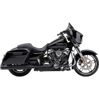 COBRA SLIP-ON 4” BLACK MUFFLERS WITH CONTRAST CUT END CAP TOURING 1995-2016