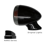 HEINZ BIKES BLACK REAR NANO SERIES WINGLETS LED TURN SIGNALS HARLEY DAVIDSON 99-21 - TURN SIGNALS COMPARISON