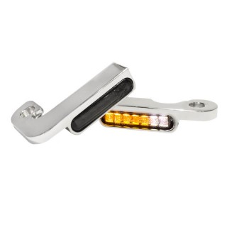 HEINZ BIKES CHROME LED TURN SIGNALS WITH POSITION LIGHTS FOR HARLEY SPORTSTER 1990-2003