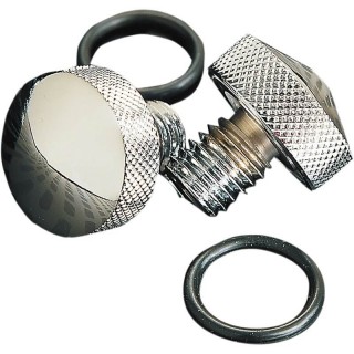 DRAG SPECIALTIES CHROME KNURLED BOLT KIT FOR SOFTAIL SEATS