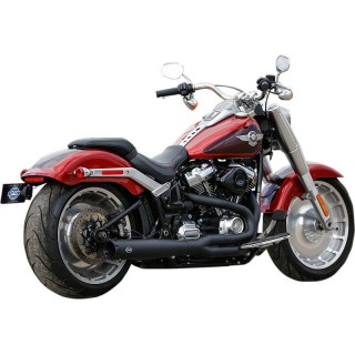 S&S SUPERSTREET 2-IN-1 BLACK EXHAUST SYSTEM HARLEY SOFTAIL KING-FAT BOY-BREAKOUT 18-20