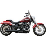 S&S SUPERSTREET 2-IN-1 BLACK EXHAUST SYSTEM HARLEY SOFTAIL KING-FAT BOY-BREAKOUT 18-20 - SIDE