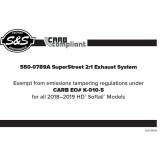 S&S SUPERSTREET 2-IN-1 CHROME EXHAUST SYSTEM HARLEY SOFTAIL KING-FAT BOY-BREAKOUT 18-20 - CARB