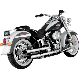 DRAG SPECIALTIES PYTHON 2-1/2" CHROME MUFFLERS FOR HARLEY SOFTAIL SLIM, DELUXE, BREAKOUT