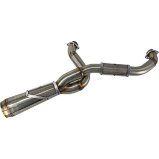 TRASK PERFORMANCE BIG SEXY 2-IN-1 BRUSHED STEEL EXHAUST HARLEY TOURING 17-20