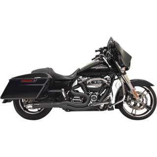 BASSANI XHAUST ROAD RAGE II 2 IN 1 HOT ROD TURNOUT BLACK EXHAUST TOURING 17-20